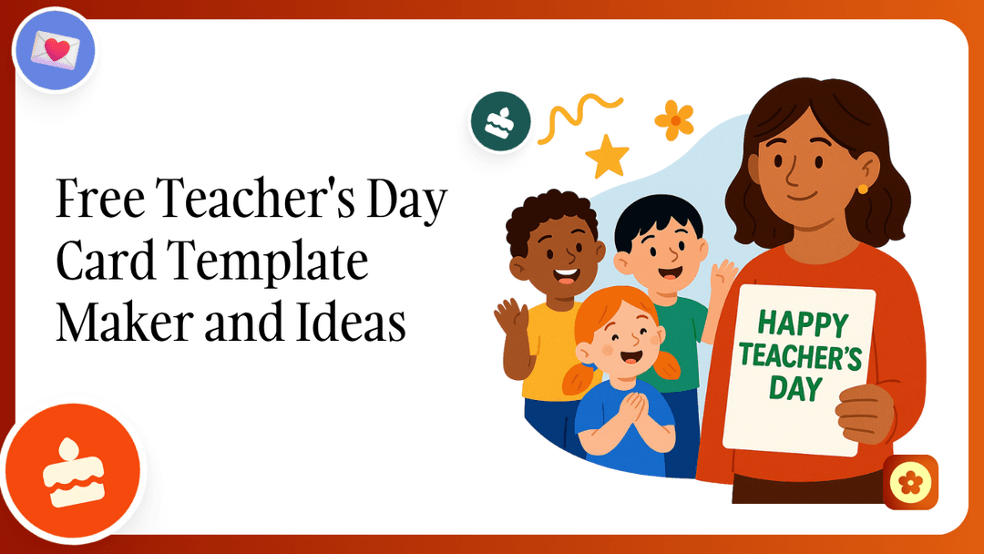 Free Teacher's Day Card Template Maker and Ideas | Greeting